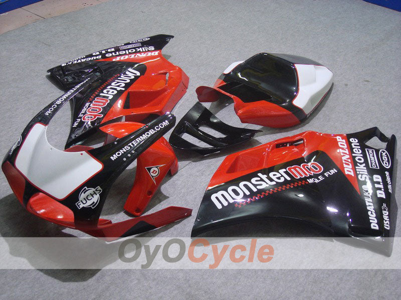 Injection Fairing kit for 99-02 Ducati 996 - Red, Black - Monstermob #OYO87902224 Main image