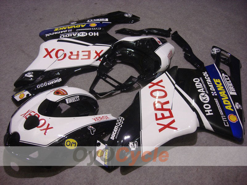 Injection Fairing kit for 05-06 Ducati 999 - White, Black - Xerox #OYO87902386