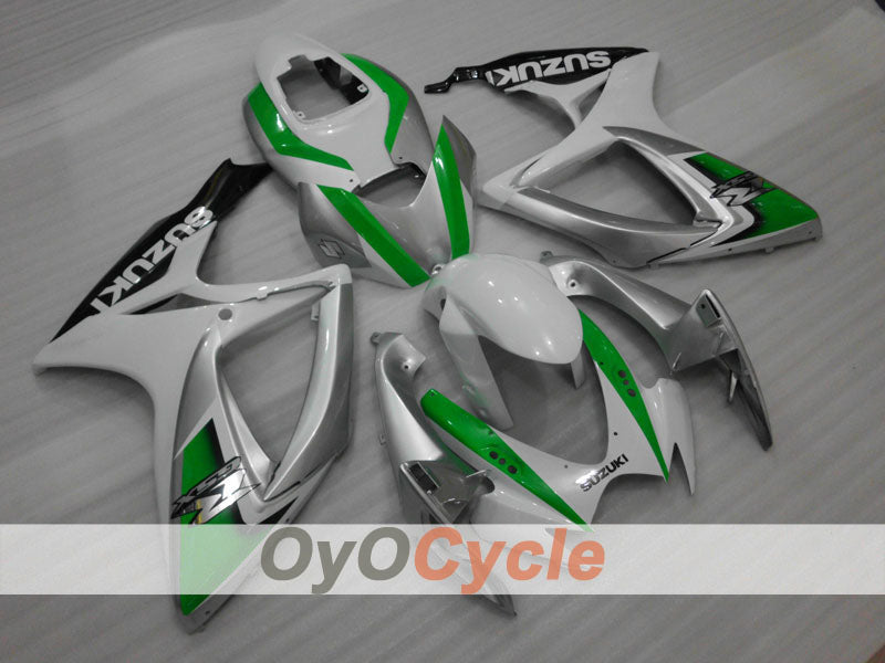 Injection Fairing kit for 06-07 GSX R600 - White, Silver - Factory Style #OYO87901521 Main image