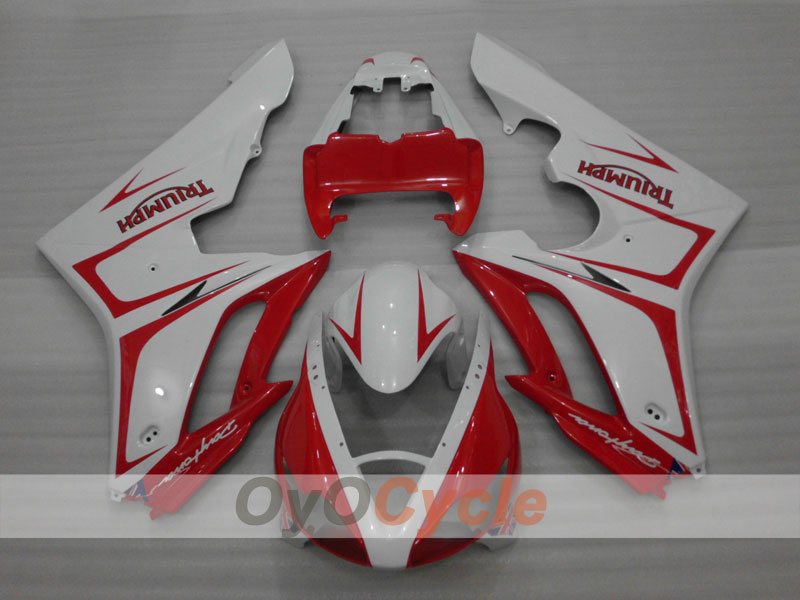 Injection Fairing kit for 06-08 Triumph Daytona 675 - Red, White - Factory Style #OYO87903144