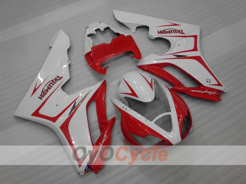 Injection Fairing kit for 06-08 Triumph Daytona 675 - Red, White - Factory Style #OYO87903144