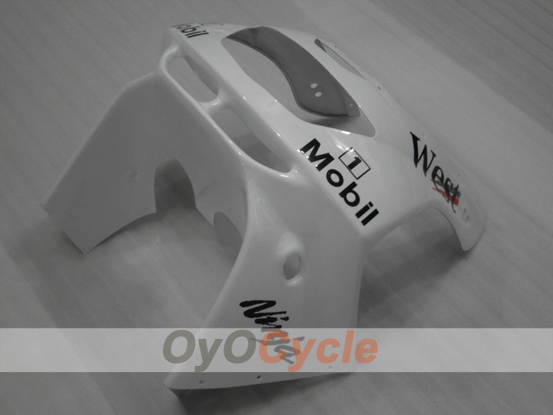 Injection Fairing kit for 94-97 NINJA ZX-6R - White, Black - West #OYO87902996