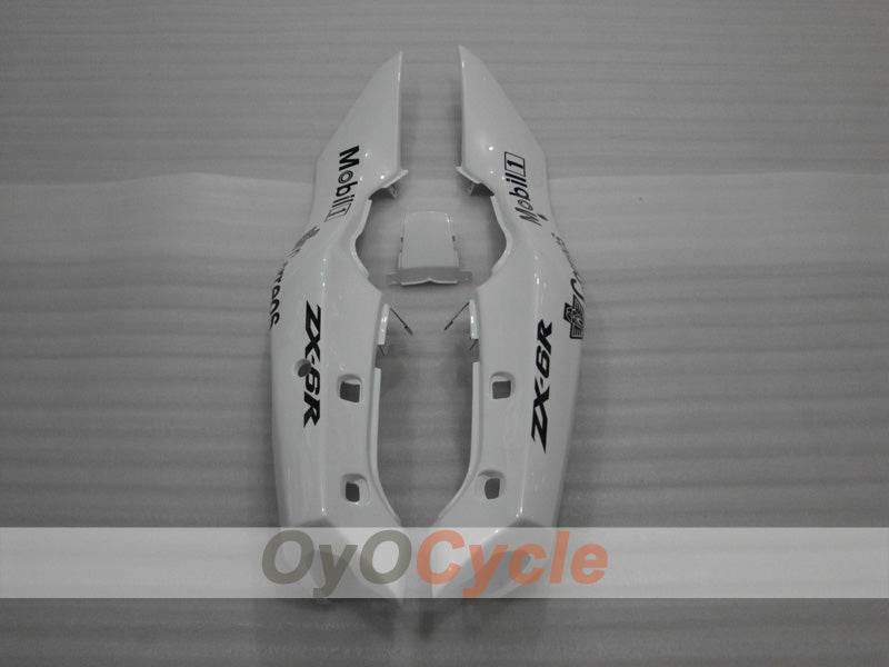 Injection Fairing kit for 94-97 NINJA ZX-6R - White, Black - West #OYO87902996