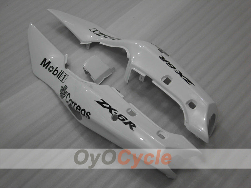 Injection Fairing kit for 94-97 NINJA ZX-6R - White, Black - West #OYO87902996