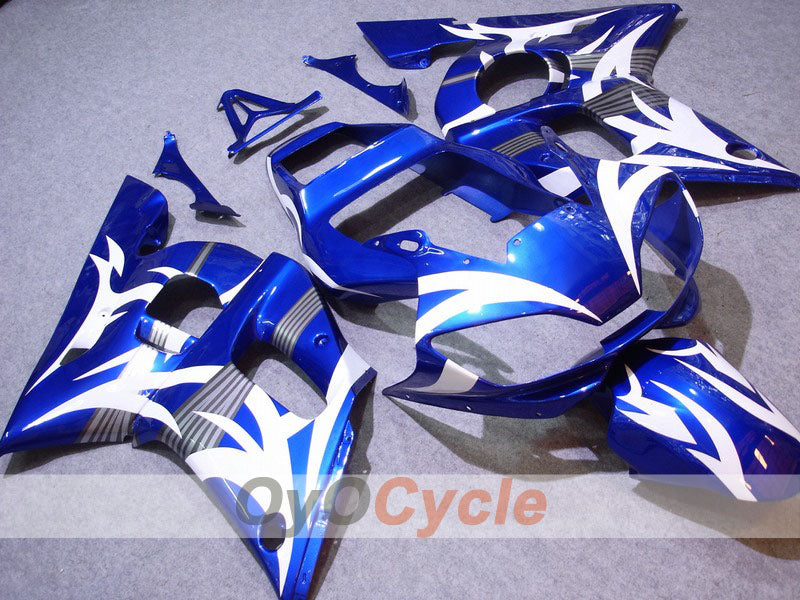 Injection Fairing kit for 98-02 YZF-R6 - Blue, White - Flame #OYO87900991 Main image