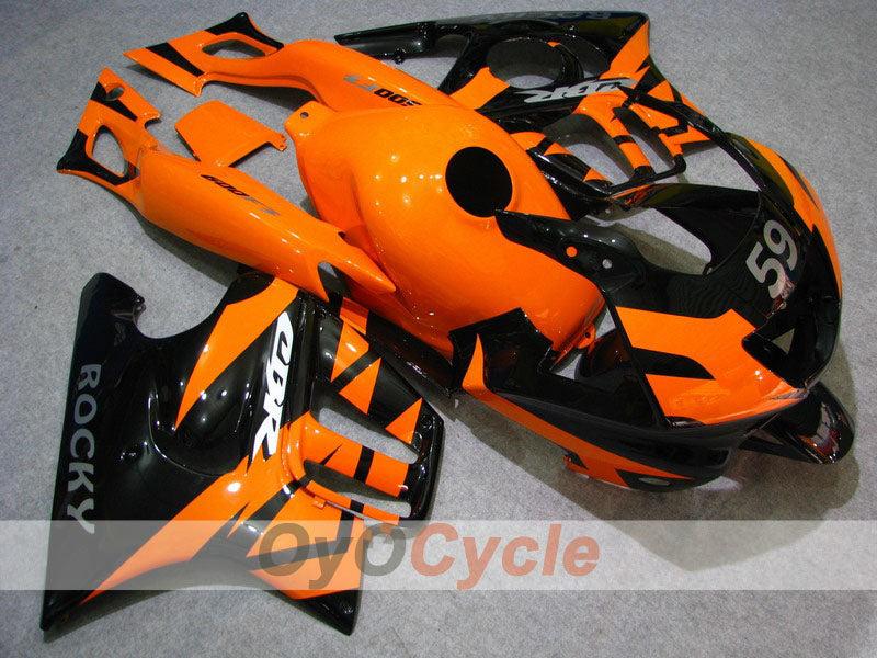 Injection Fairing kit for 97-98 CBR600F3 - Orange, Black - Factory Style #OYO87900074 Main image