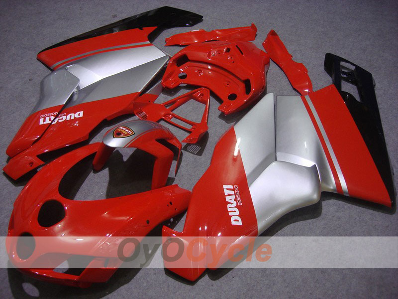 Injection Fairing kit for 05-06 Ducati 999 - Red, Silver - Factory Style #OYO87902371