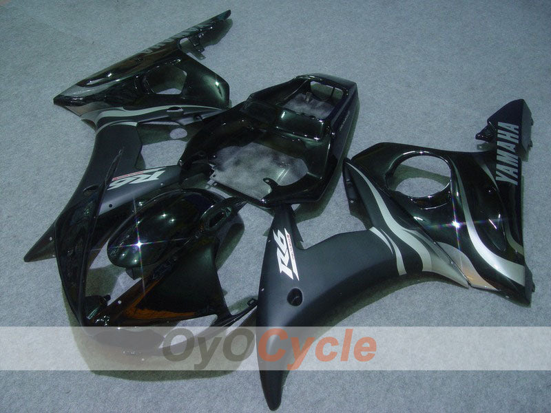 Injection Fairing kit for 05 YZF-R6 - Black, Silver - Flame #OYO87902640