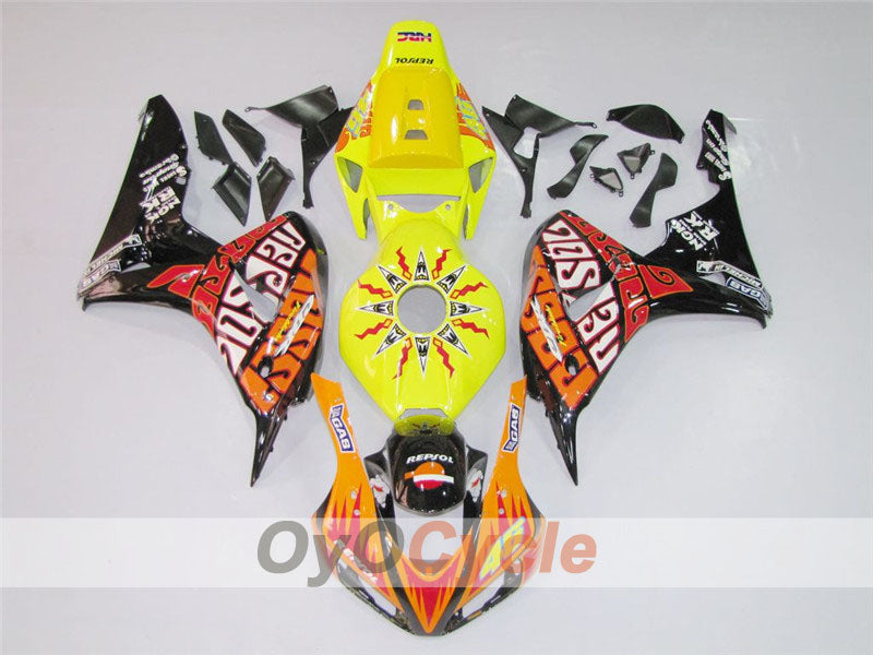 Injection Fairing kit for 06-07 CBR1000RR - Yellow, Black - Rossi #OYO87900639 Main image