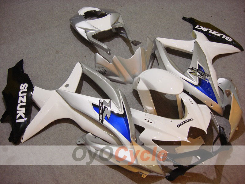 Injection Fairing kit for 08-10 GSX R750 - White, Silver - Factory Style #OYO87901415