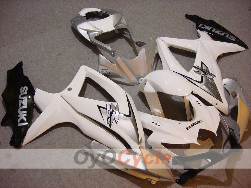 Injection Fairing kit for 08-10 GSX R750 - White, Silver - Factory Style #OYO87901417 Main image