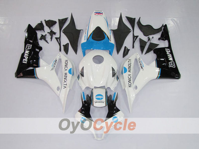 Injection Fairing kit for 07-08 CBR600RR - White, Black - Konica Minolta #OYO87900366 Main image