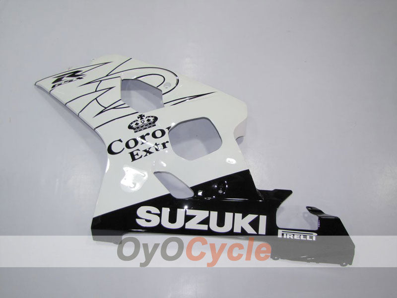 Injection Fairing kit for 04-05 GSXR600 - White, Black - Corona, MOTUL #OYO87901155