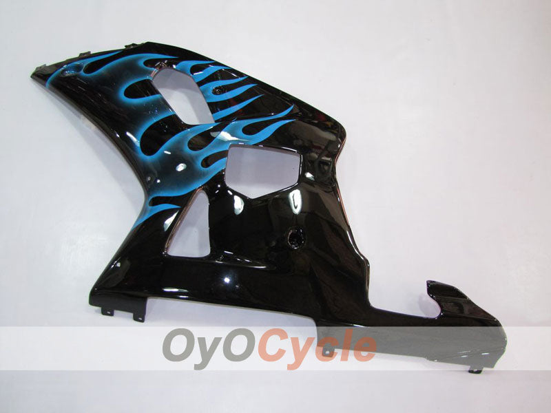 Injection Fairing kit for 01-03 GSX R600 - Blue, Black - Flame #OYO87901043