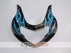 Injection Fairing kit for 01-03 GSX R600 - Blue, Black - Flame #OYO87901043