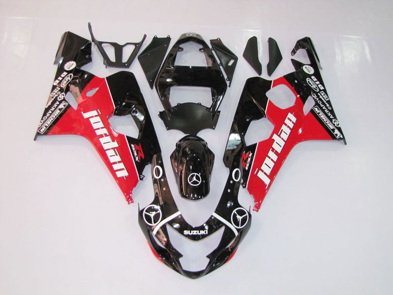 Injection Fairing kit for 04-05 GSX R750 - Red, Black - Jordan #OYO87901254