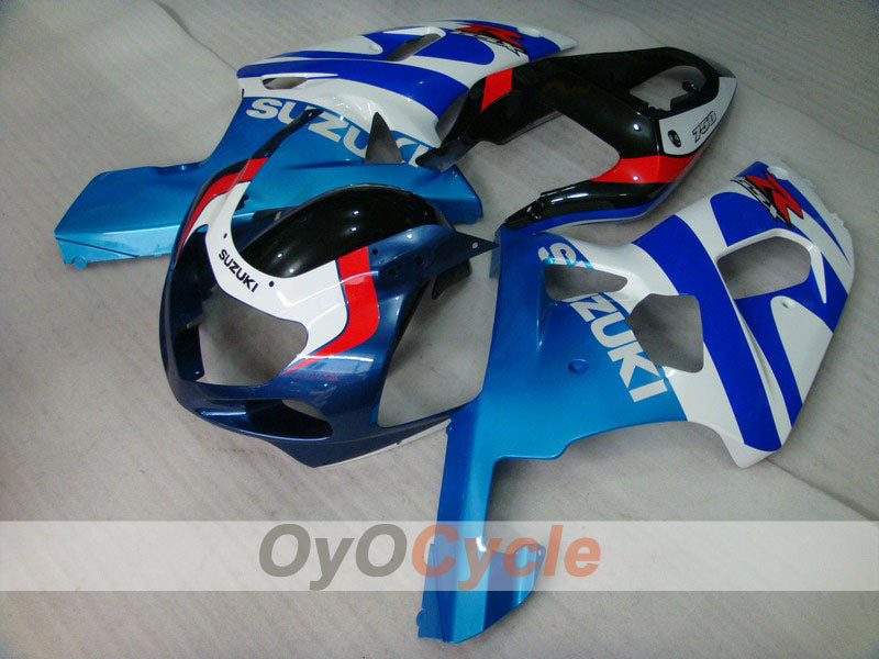 Injection Fairing kit for 00-03 GSX R750 - Blue, White - Factory Style #OYO87901117 Main image