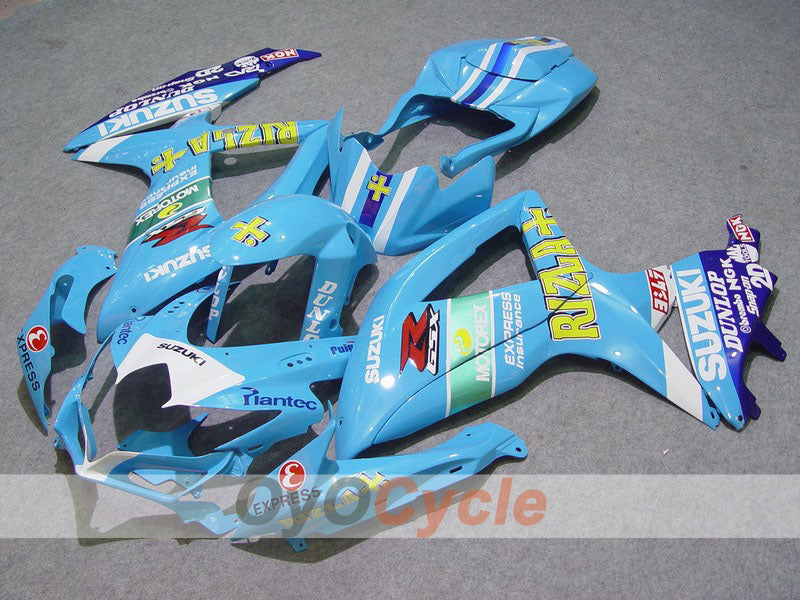 Injection Fairing kit for 08-10 GSX R600 - Yellow, Blue - Rizla+ #OYO87901675 Main image