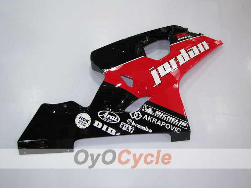 Injection Fairing kit for 04-05 GSXR600 - Red, Black - Jordan, MICHELIN #OYO87901190