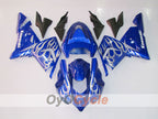 Injection Fairing kit for 04-05 NINJA ZX-10R - Blue, White - Flame #OYO87901535
