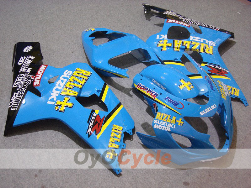 Injection Fairing kit for 04-05 GSXR600 - Blue, Black - MOTUL, Rizla+ #OYO87901416