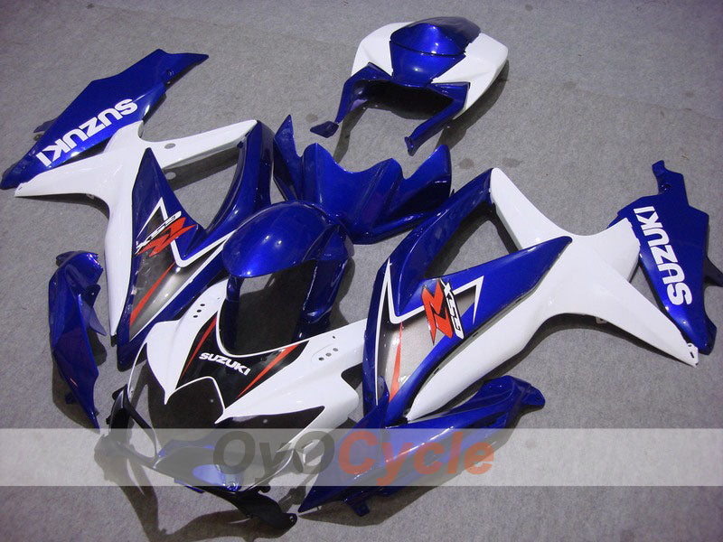 Injection Fairing kit for 08-10 GSX R600 - Blue, White - Factory Style #OYO87901666 Main image