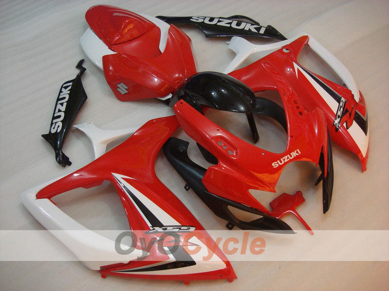 Injection Fairing kit for 06-07 GSX R750 - Red, White - Factory Style #OYO87901333