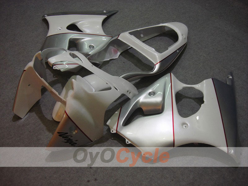 Injection Fairing kit for 00-02 NINJA ZX-6R - White, Silver - Factory Style #OYO87901701