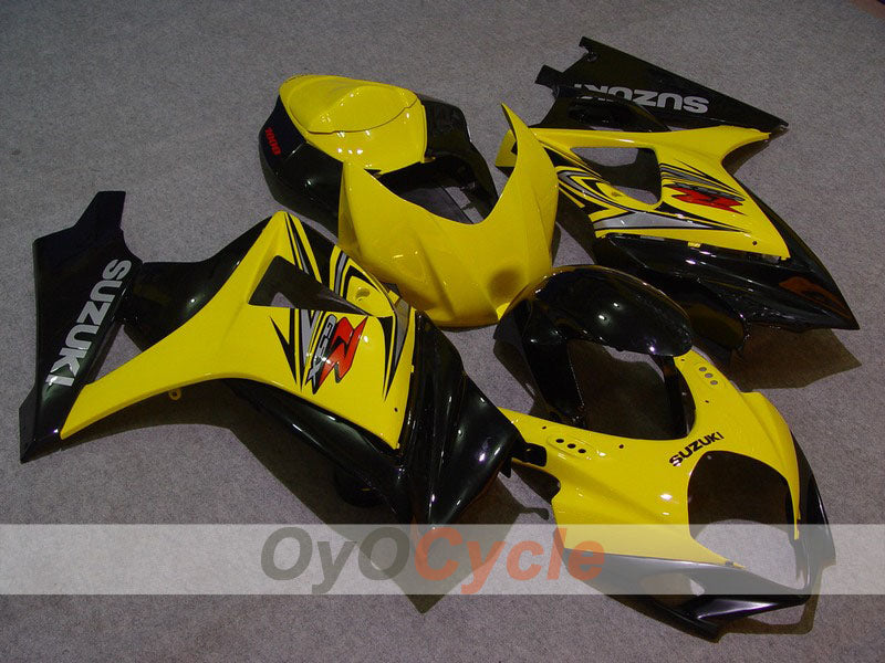 Injection Fairing kit for 07-08 GSX R1000 - Yellow, Black - Factory Style #OYO87902132 Main image