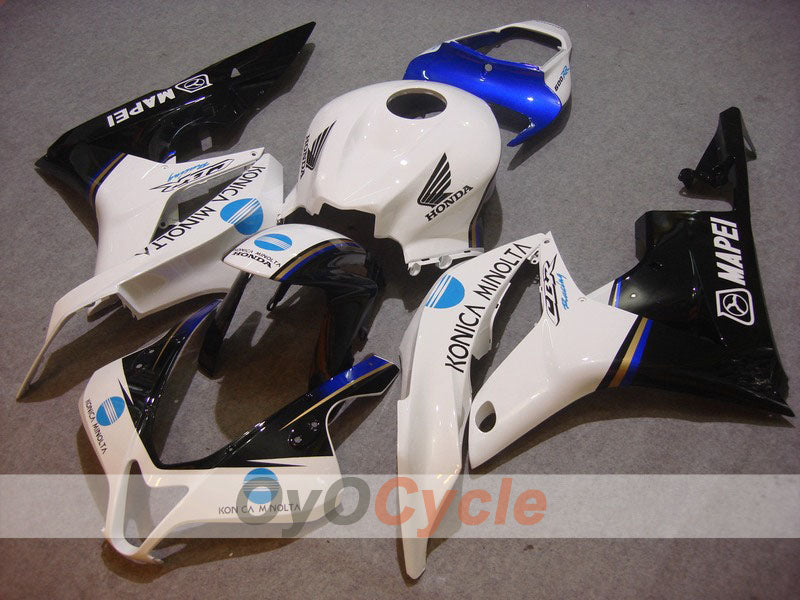 Injection Fairing kit for 07-08 CBR600RR - White, Black - Konica Minolta #OYO87900368 Main image