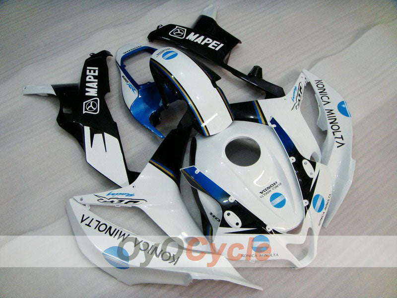 Injection Fairing kit for 07-08 CBR600RR - White, Black - Konica Minolta #OYO87900369