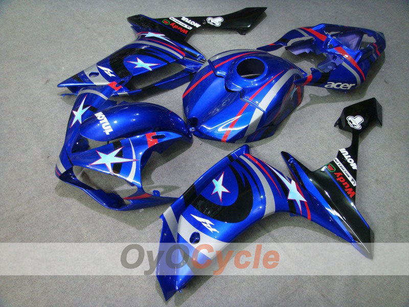 Injection Fairing kit for 07-08 YZF-R1 - Blue, Black - FIAT, MOTUL #OYO87900855