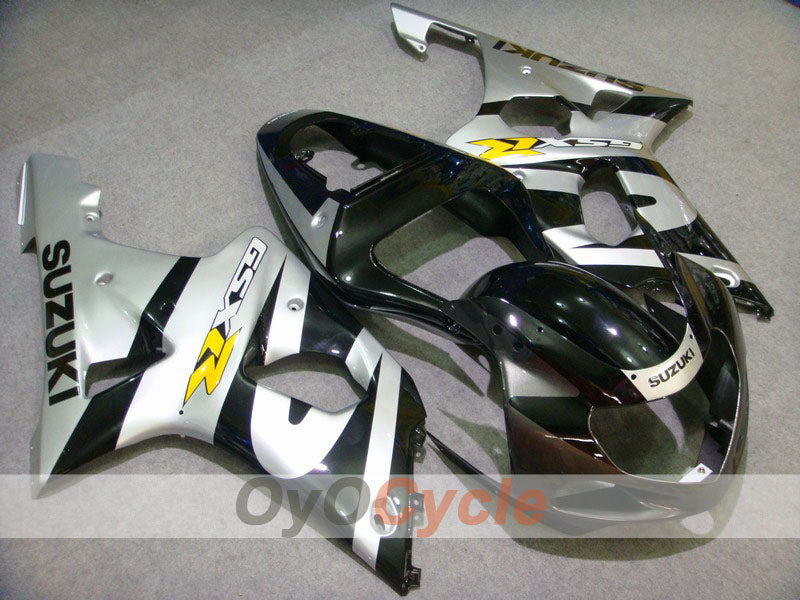 Injection Fairing kit for 00-03 GSX R750 - Black, Silver - Factory Style #OYO87901121