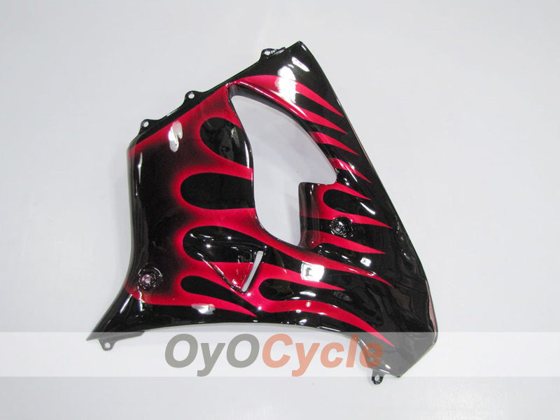 Fairing kit for 00-01 NINJA ZX-9R - Red, Black - Flame #OYO87903025