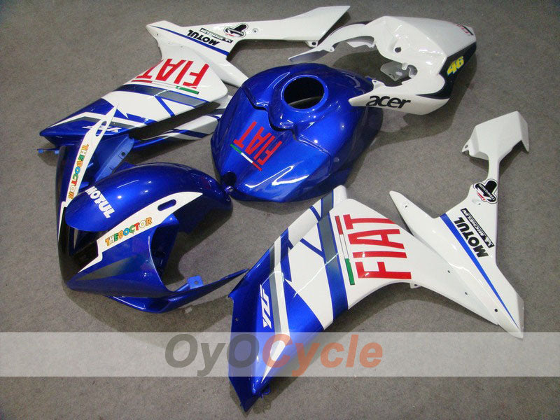 Injection Fairing kit for 07-08 YZF-R1 - Blue, White - FIAT, MOTUL #OYO87900856