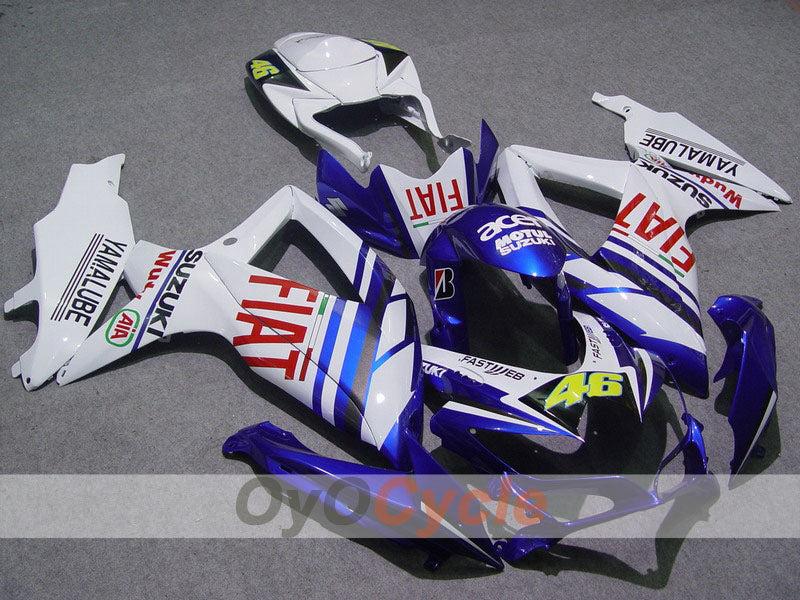 Injection Fairing kit for 08-10 GSX R600 - Blue, White - FIAT #OYO87901622