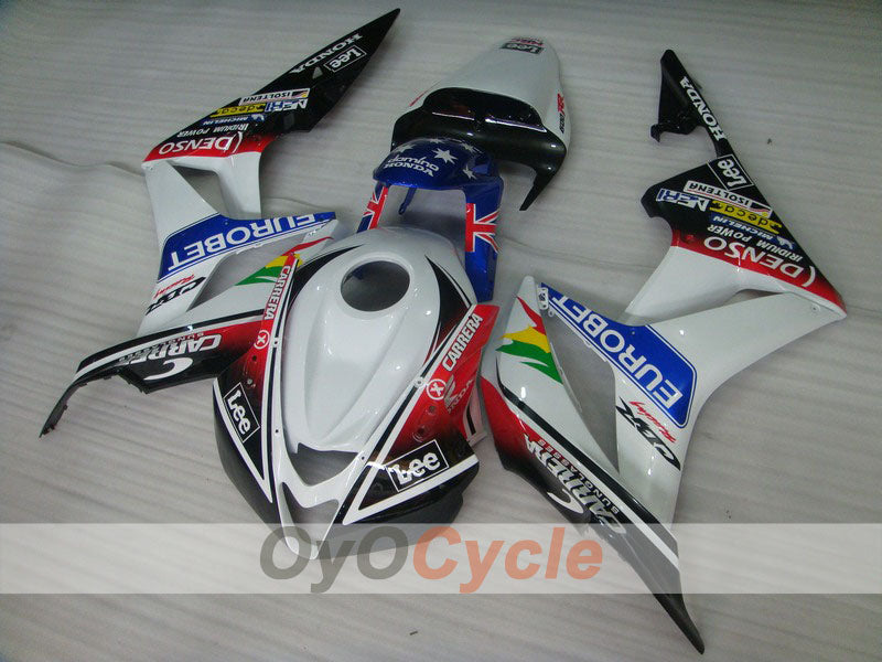 Injection Fairing kit for 07-08 CBR600RR - White, Black - Lee #OYO87900372 Main image