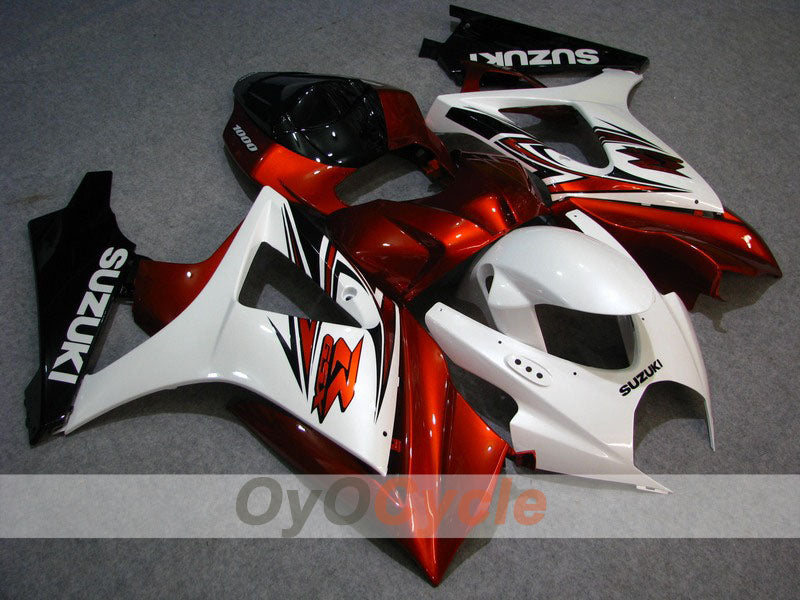 Injection Fairing kit for 07-08 GSX R1000 - White, Black - Factory Style #OYO87902135 Main image