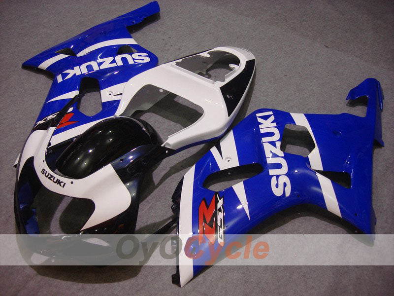 Injection Fairing kit for 00-03 GSX R750 - Blue, White - Factory Style #OYO87901126 Main image