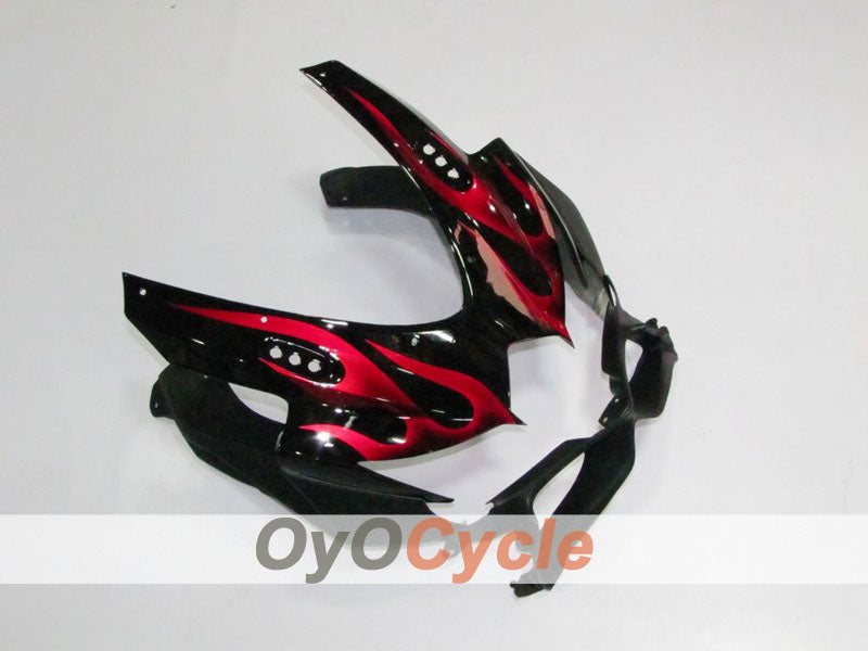 Injection Fairing kit for 08-10 GSX R600 - Red, Black - Flame #OYO87901624