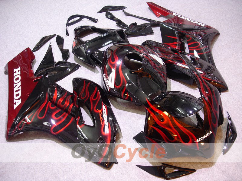 Injection Fairing kit for 04-05 CBR1000RR - Red, Black - Flame #OYO87900486 Main image