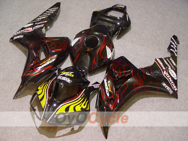 Injection Fairing kit for 06-07 CBR1000RR - Red, Black - Flame #OYO87900604 Main image