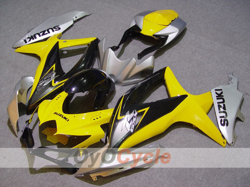 Injection Fairing kit for 08-10 GSX R600 - Yellow, Black - Factory Style #OYO87901669