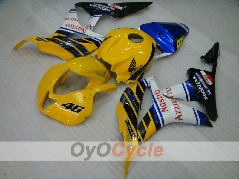 Injection Fairing kit for 07-08 CBR600RR - Yellow, Black - Nastro Azzurro #OYO87900377