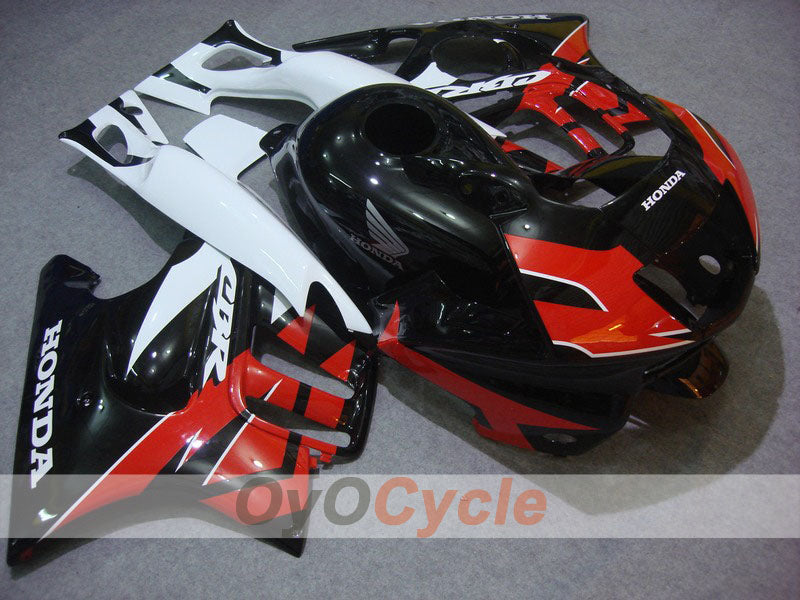 Injection Fairing kit for 97-98 CBR600F3 - White, Black - Factory Style #OYO87900085