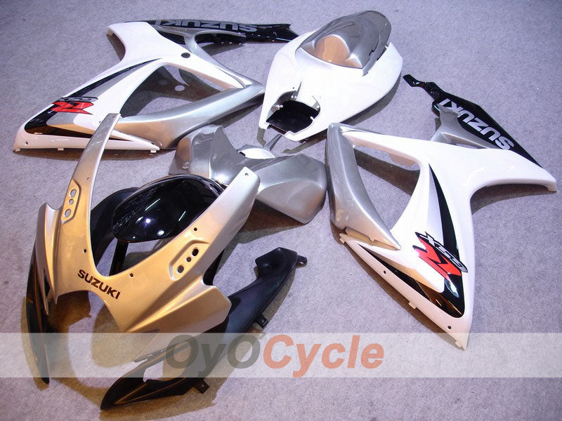 Injection Fairing kit for 06-07 GSX R750 - White, Silver - Factory Style #OYO87901336 Main image