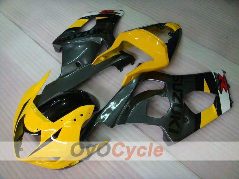 Injection Fairing kit for 04-05 GSXR600 - Yellow, Black - Factory Style #OYO87901375 Main image