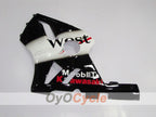 Injection Fairing kit for 02-05 NINJA ZX-12R - White, Black - West #OYO87903116