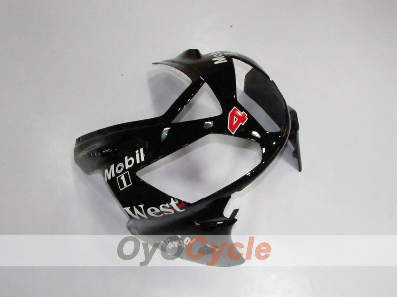 Injection Fairing kit for 02-05 NINJA ZX-12R - White, Black - West #OYO87903116