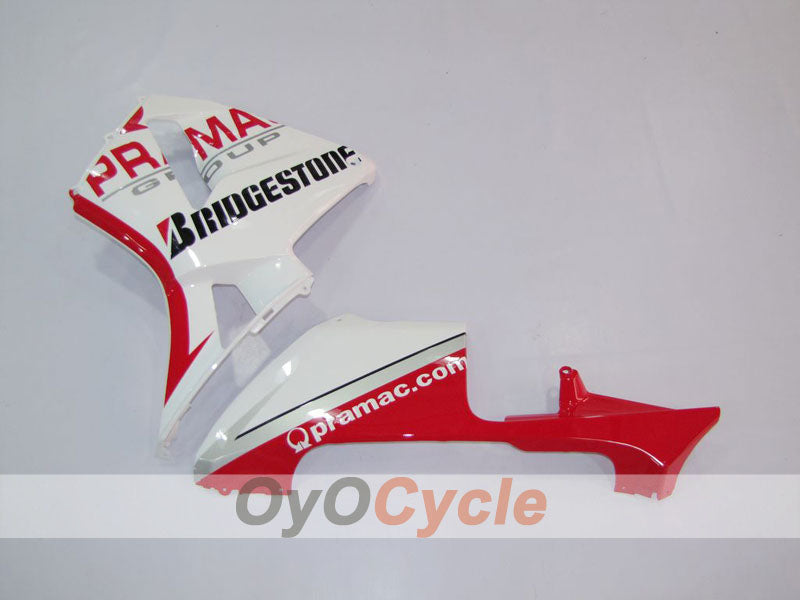 Injection Fairing kit for 03-04 CBR600RR - Red, White - PRAMAC #OYO87902593